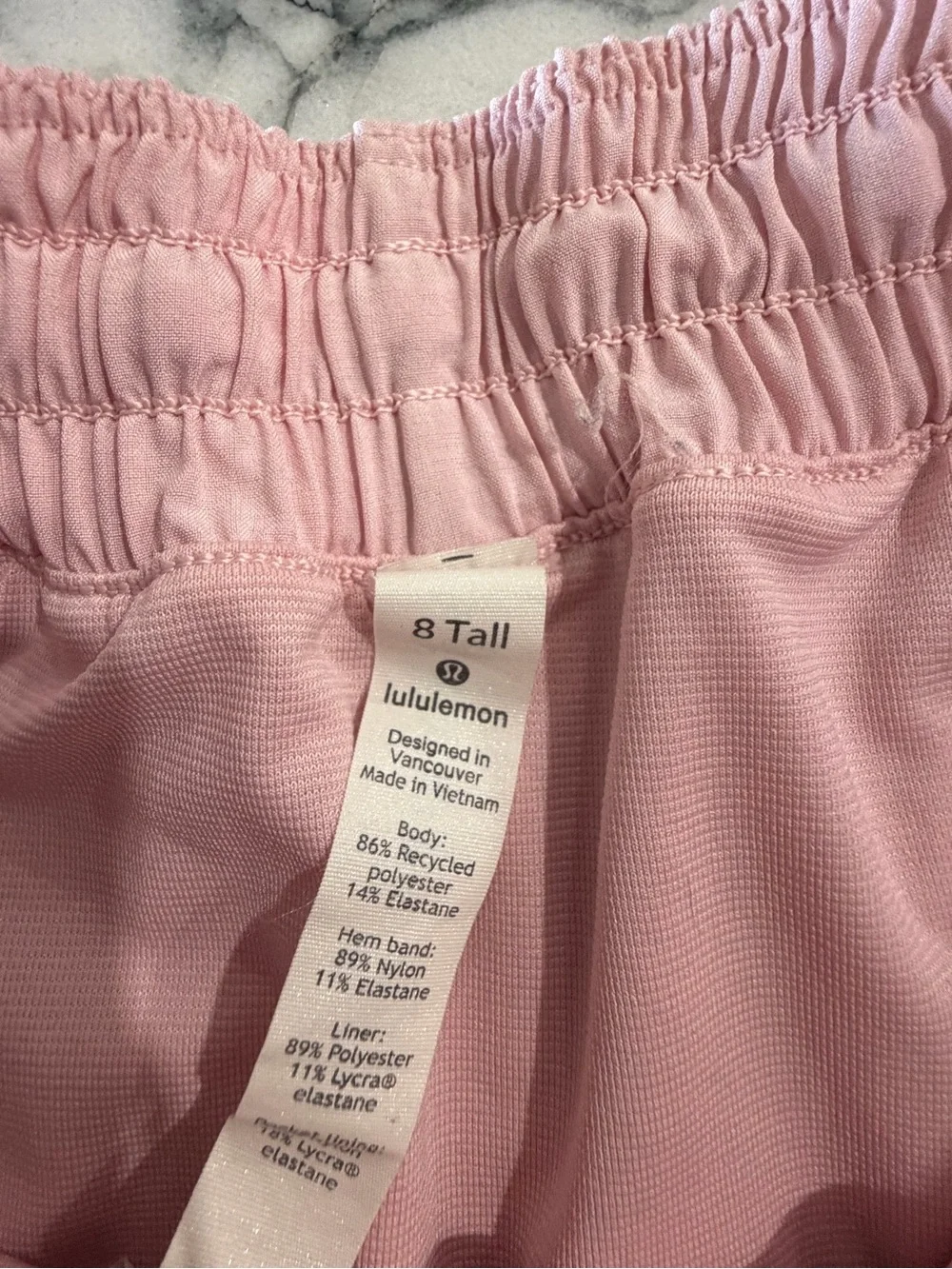 Lululemon Pink High-Rise Running Shorts Size 8 Tall - Picture 3 of 5